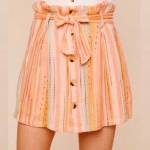 Altar’d State Peach Buttoned Skirt